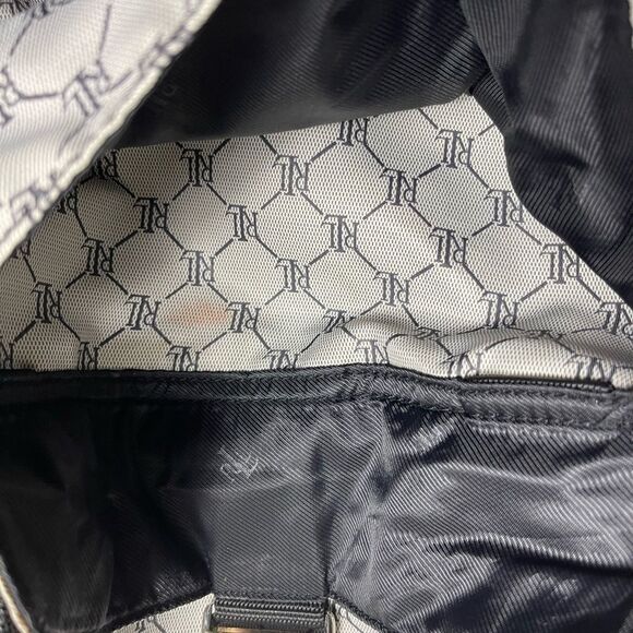 Lauren Ralph Lauren Nylon gray and black logo weekender carry all should… - Picture 12 of 12